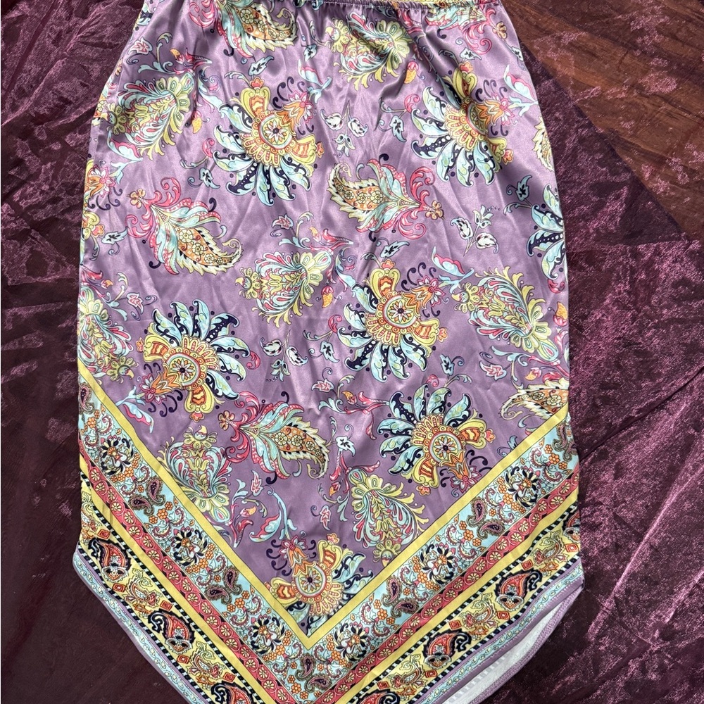 Urban Outfitters Purple Floral Midi Skirt